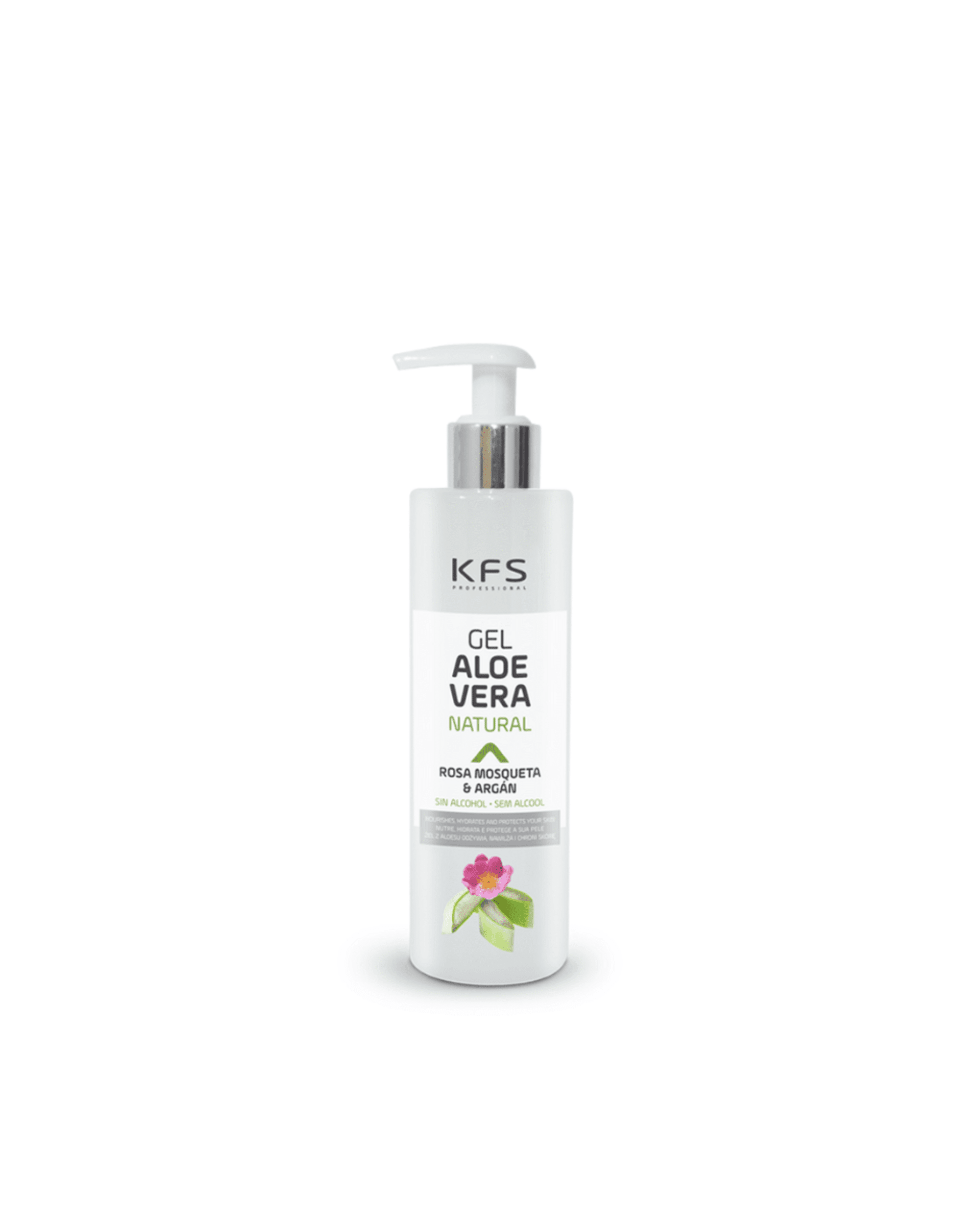 Gel de Aloe Vera Natural Rosa Mosqueta y Argan KFS 200 ml - 1