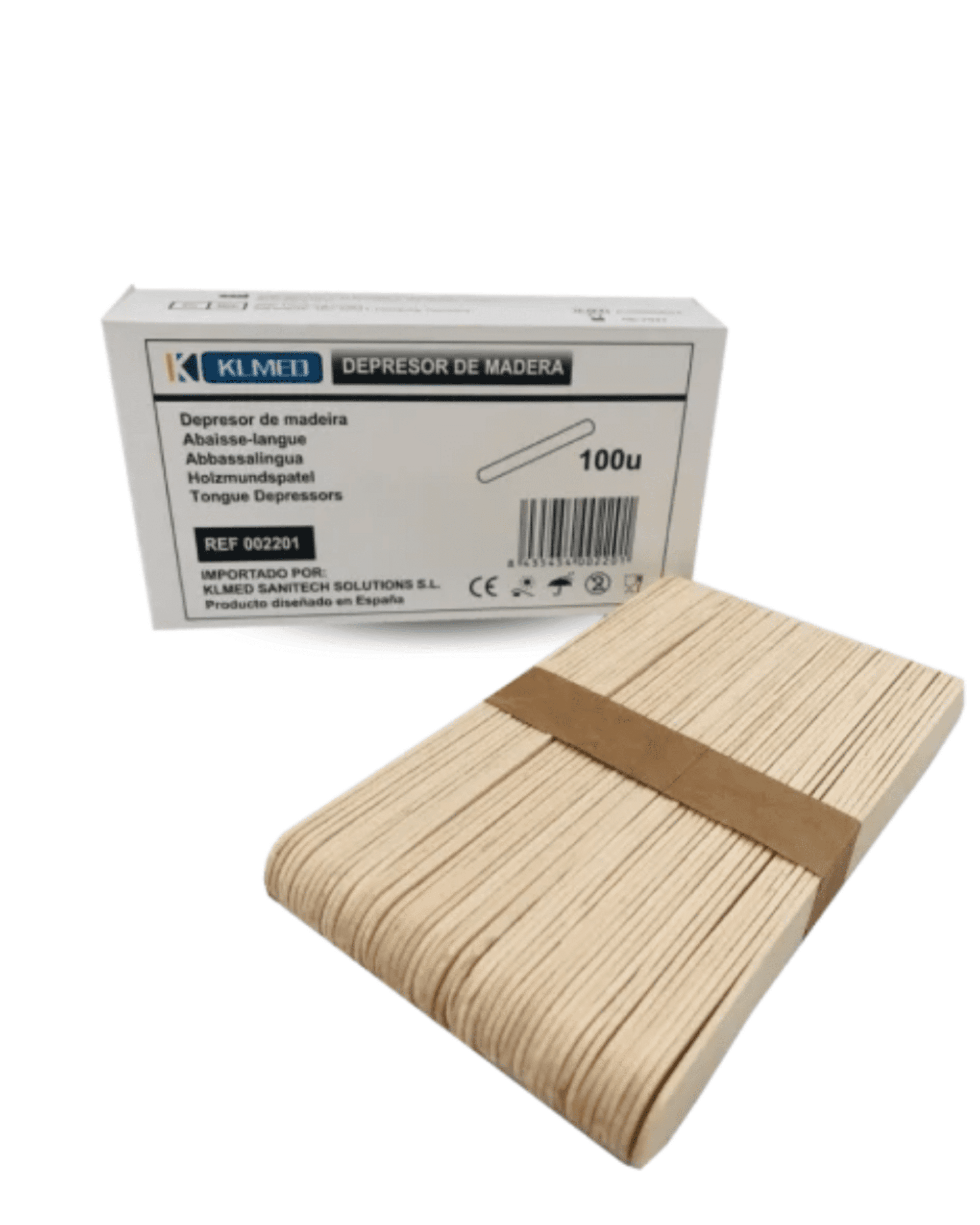 Depresores de madera 100 ud KLMED - 1