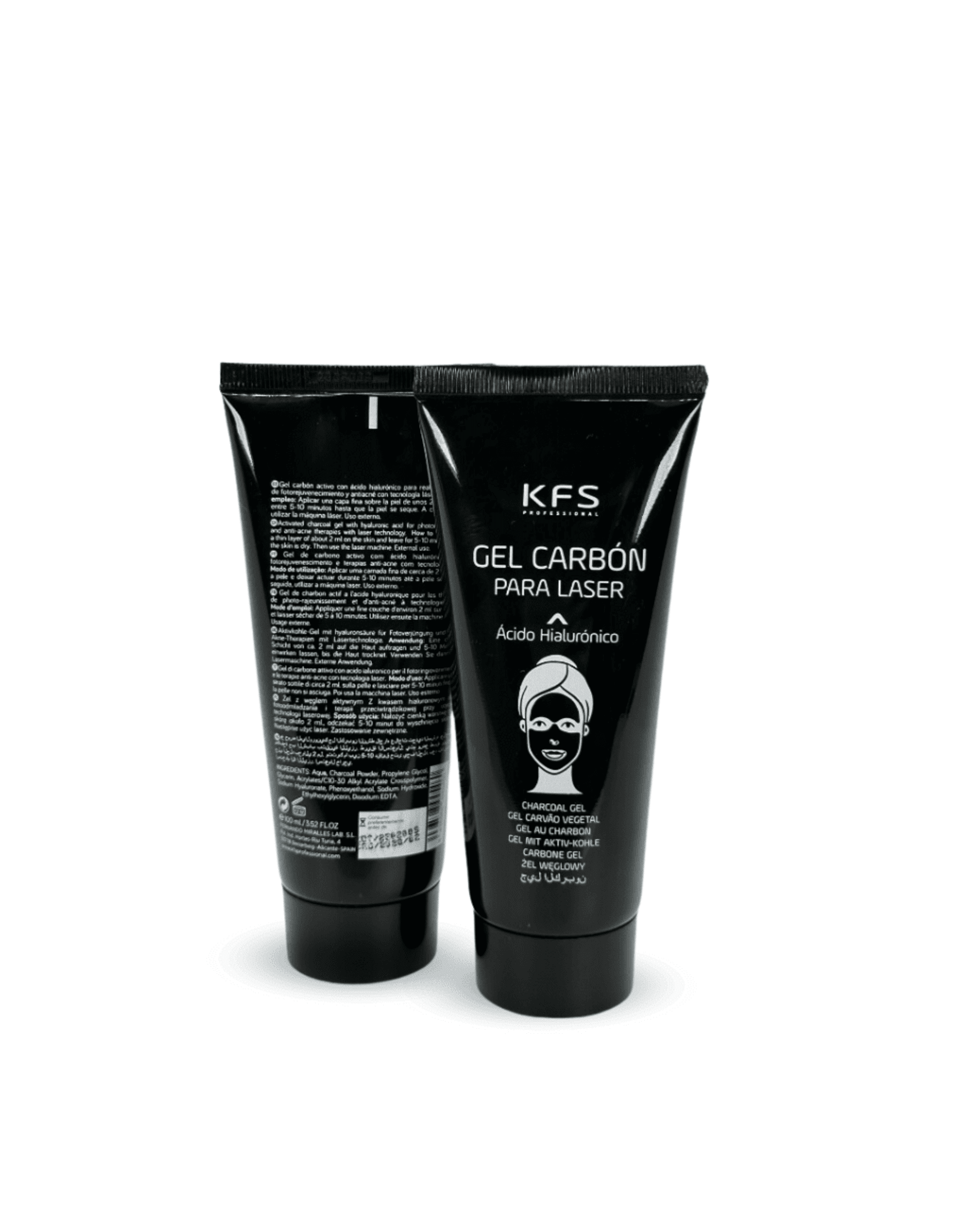 Mascarilla gel carbón para laser con ácido hialurónico KFS 100 ml. - 2